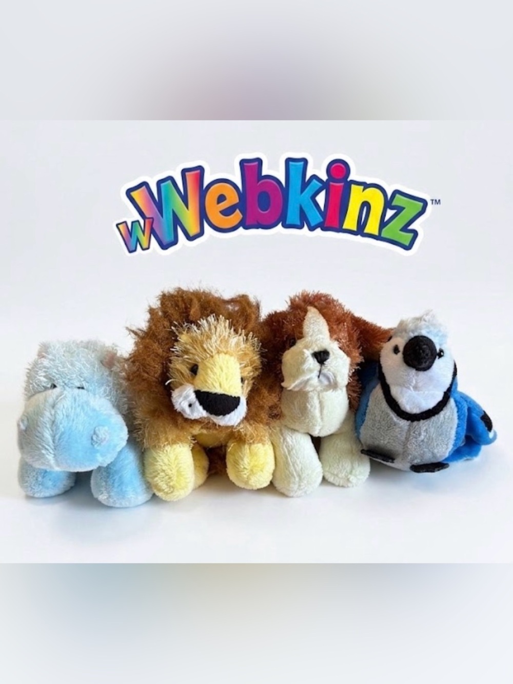 Webkinz Lil Kinz Lion Hippo Bluejay Basset Hound Collectible Stuffed Plush Toys